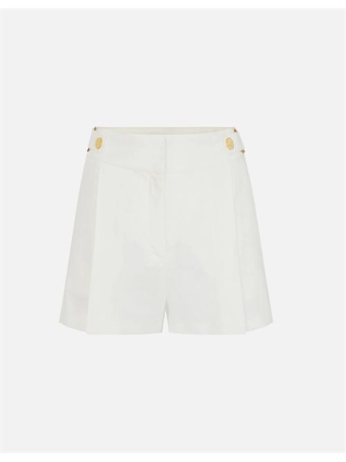 LINEN-BLEND SHORTS ELISABETTA FRANCHI | SH01162E2360 avorio